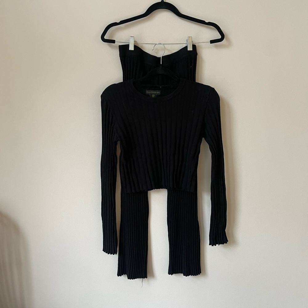 House of Harlow Ribbed PJ Set